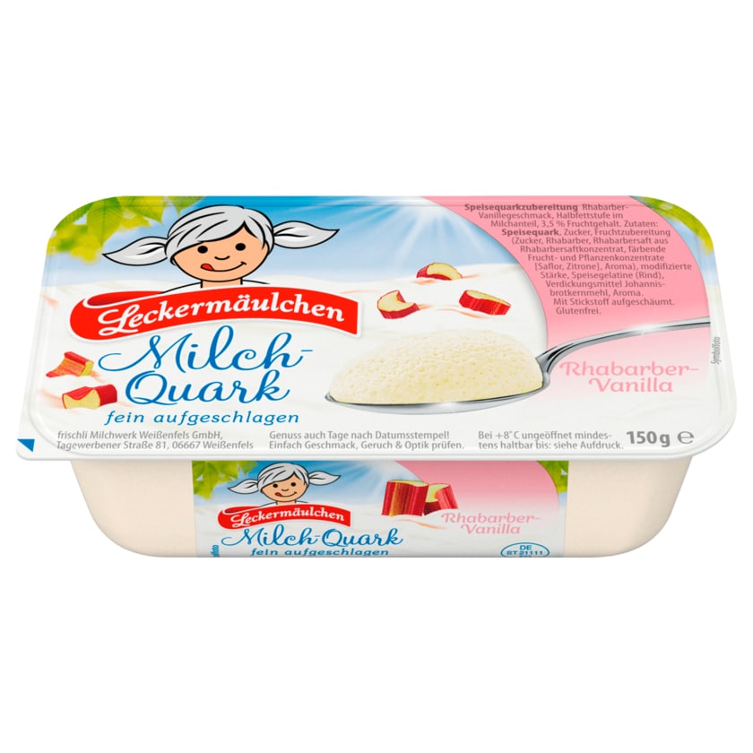 Leckermäulchen Milch-Quark Rhabarber-Vanilla 150g
